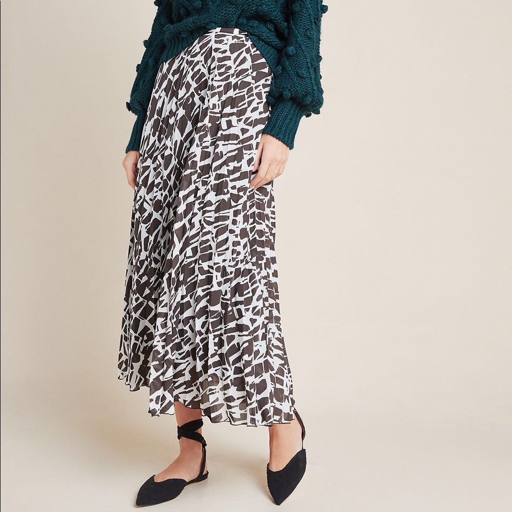 NEW Maeve by Anthropologie Hildi Pleated Skirt